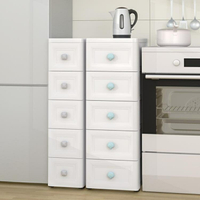 20/30/37cm歐式夾縫收納櫃抽屜式衛生間塑料儲物窄櫃子廚房置物架