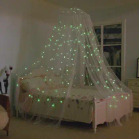 Bed Canopy Glowing Stars Lightweight Dreamy Mosquito Net Isolate Insects For All Cots Home Single Beds Double Beds