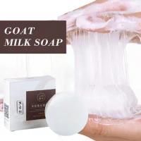 60g Goat Milk Fibroin Soap Handmade Wash Natural Cleansing Care Acne Eliminate Repair Whitening Hydrating Moisturizing Skin Z8k3