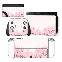 Cherry Blossoms Style Vinyl Decal Skin Sticker For Nintendo Switch OLED Console Protector Game Accessoriy NintendoSwitch OLED