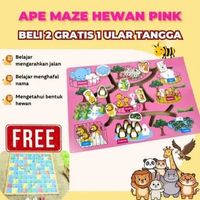 [BELI 2 GRATIS 1 ULAR TANGGA] D20 Mainan Maze Alat Transportasi Pelangi Alat Permainan Edukatif TKPA