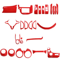 For Honda Fit GE6 GE8 2008 2009 2010 2011 2012 2013 Plastic Red Style Decoration Accessories Interior Gear Door Trims Stickers