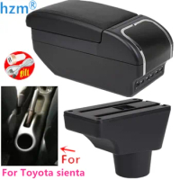 For Toyota sienta Armrest box For Toyota sienta Center Storage box Interior Retrofit USB charging Car Accessories