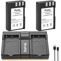 Probty 2x 2400mAh EN-EL9 EN EL9 ENEL9 Rechargeable Camera Battery + USB Dual Charger For Nikon D40 D40X D60 D3000 D5000 Bateria