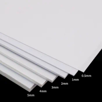 0.5/0.8/1/1.5/2/3/4/5mm White ABS Plastic Sheet Plastic DIY Model Making Material 10x20cm 20x20cm 20x30cm 25x30cm 30x50cm