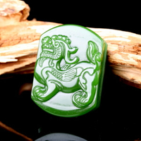 天然和田玉皮帶扣麒麟 碧玉招財辟邪雙層玉腰扣男士腰佩腰掛