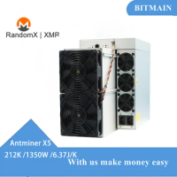 New Bitmain Antminer XMR Miner X5 212kh/s 1350W Asics Miner