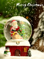 圣誕老人雪人彩燈水晶球雪花玻璃球擺件圣誕節裝飾品兒童禮物禮品
