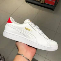 Puma Sepatu Sneakers Kasual Smash V2 L White-High Risk Red 365215 17 10