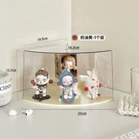 陽角展示架牆角手辦收納展示架泡泡瑪特展示盒公仔娃娃透明展示櫃