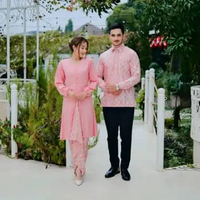 Kebaya Couple Pink | Kebaya Pink | Batik Couple | Tunik Couple | Kebaya Modern | Kebaya Wisuda | Tun