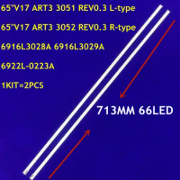 713MM LED Strip 66 Lamp 65“ V17 ART3 3052 REV0.3 L/R-type 6916L-3051A 6916L-3052A For 65UV340C-UB 65UK6500 65UK6950PLB 65UJ6580