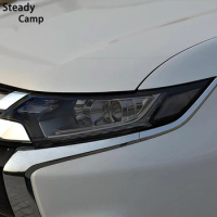 Car Headlight Protective Film Headlamp Restoration Transparent Black TPU Sticker For Mitsubishi Outlander 2015-2020 Accessories