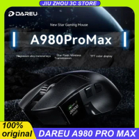 Dareu A980 Pro/Pro Max Mouse Magnesium Alloy Paw3395 Wireless Three Mode Nearlink 8khz Lightweight Office Customized Gaming Mice