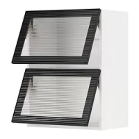 kab dinding horizontal dg 2 pntu kc, putih/Hejsta gelas buluh antrasit, 60x80 cm