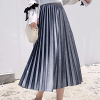 Rok  Bludru Midi 7/8  Rok  Bludru Premium Mewah Wanita Dewasa Cewek Bawahan