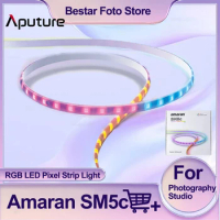 Aputure Amaran SM5c RGB Smart LED Atmosphere Light 20w Pixel Strip Light with 3 Color Modes for Party Vlog