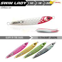 ( Swim Lady ) Stars Fishing Umpan Micro Metal Jig HOOKED JIG 10 15 20 gram Mancing Ultralight Castin
