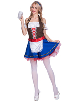 บรรยากาศ Oktoberfest ของเยอรมัน PRAT เสื้อผ้า Cosplay ชุดสาวเบียร์ชุดแม่บ้าน