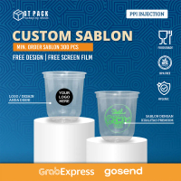 Sablon Cup Plastik PP Injection Oval 380 ML (Clear)