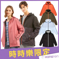 【時時樂限定】Hang Ten-男女裝-恆溫多功能-防輕潑水衝鋒連帽外套(多款選)