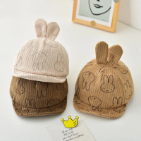 ￼TOPI BASEBALL KOREA ANAK BAYI NEWBORN UNISEX MIFFY TOPI ANAK AKSEN TELINGA BUNNY KARAKTER MIFFY 124