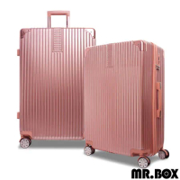 【MR.BOX】威爾 28吋PC鏡面拉鍊行李箱 旅行箱-玫瑰金