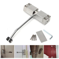 Door Closer Mute Spring Mounted Stainless Steel Adjustable Not Positioning Installation Automatic Close Fire Rated Aisle