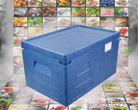 保冷箱生鮮保冷箱保鮮箱冷藏箱EPP循環保溫箱EPP高密度泡沫箱藍色51升 交換禮物