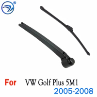 Wiper 13" Rear Wiper Blade &amp; Arm Set Kit For VW Golf Plus 5M1 2005-2008 Windshield Windscreen Rear Window 2007 2006