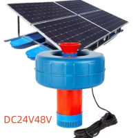 Small solar aerator 24V48V3-inch aerator Floating water pump for fish pond and shrimp pond aquaculture Solar submersible pump