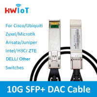 10G SFP+ 1m Passive Copper Direct Attach Cable DAC Cable 30AWG for Cisco Ubiquiti Zyxel Microtik Arisata Etc