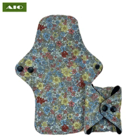 [AIO] 1pc Flowers Printed Washable Cotton Menstrual Gasket For Lady Mom Reusable Postpartum Nursing Pad Absorbent Hygiene Napkin