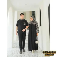 Goldie Shop Muslim Couple Gamis Big Size Zarina 2WARNA / Pakaian Muslim Pasangan / Pakaian Kondangan