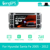 For Hyundai Santa Fe 2005 - 2012 Android Car Radio Stereo Multimedia DVD Player 2 Din Autoradio GPS Navigation PX6 Unit Screen