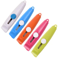 XRHYY Pack of 5 Mini Retractable Utility Knife Box Cutter Letter Opener, Random Color