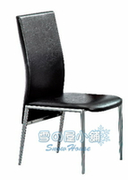 ╭☆雪之屋居家生活館☆╯A86餐椅(黑色皮)BB382-1#3168B