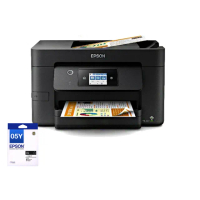 【EPSON】官方直營 搭1黑T05Y墨水★WF-3821 商用WiFi四合一傳真複合印表機