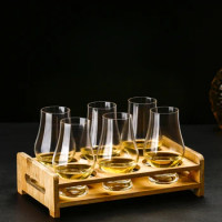 Professional Crystal Glass Whiskey Tasting Cup Japanese Smelling Malt Cup Whiskey Cup Holder Set
