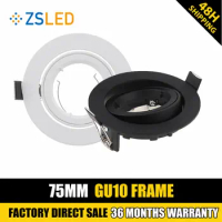 GU10 MR16 LED Ceiling Downlights Frame Recessed Square Rotatable Lamps Holder Double Ring LED Socket Base Spot Bracket Fitting