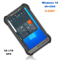 2023 8 Inch Tablet 8GB RAM 512GB ROM Windows 10 Pro Waterproof Rugged Intel Core i5-8200Y Industrial RJ45 4G LTE WIFI GPS BT