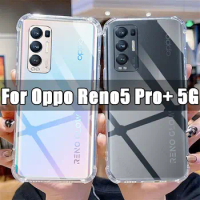 Clear Phone Case for Oppo Reno5 Pro+ 5G TPU Transparent Case for Oppo Reno 5 Pro + Plus PDRM00 Shockproof Anti-scratch Covers