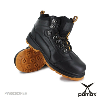 PAMAX 帕瑪斯 帥氣風格防滑安全工作靴/反光設計/頂級氣墊(PW00302FEH 黑 / 男)