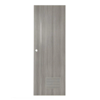 AZLE ประตูห้องน้ำ UPVC BN-01 เกล็ดล่าง 70X200 ซม. สีเทา ลายไม้ เจาะลูกบิด จัดส่งโดย HomePro