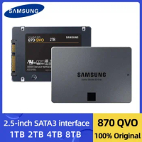 Original SAMSUNG SSD 870 QVO 1TB 2TB 4TB 8TB 2.5" SATA III 560MBs High Performance Solid State Drive HDD for Laptop Desktop PC