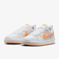 【NIKE 耐吉】運動鞋 休閒鞋 女鞋 中大童 男鞋 COURT BOROUGH LOW RECRAFT GS 白橘(DV5456119)