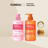 Set Sữa Tắm + Sữa Dưỡng Thể Dưỡng Ẩm Kundal Honey & Macadamia ( 500ml*2ea )