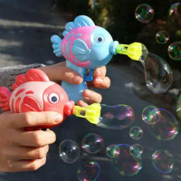 Cartoon Clown Figure Bubble Machine Automatic Soap Bubble Blowing Toy Kids Outdoor Summer Party Water Guns Birthday Gift