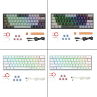 Z-11 60% Mechanical Keyboard 63 Keys 14 RGB Backlit 2.4G BT5.0 Wireless Optical Switches Hot Swappable Gaming Keyboard