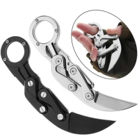 Double-arm Mechanical Claw Knife Morphing Tactical Karambit Knife Survival Stainless Steel Handles Hunting Folding Pocket Knives